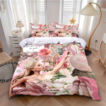 3 tk Filmi kuri n&otilde;id Voodipesukomplekt 3D-tr&uuml;kiga Tekikott Tekikoti kate &Uuml;he-, Twin-, Queen-, King-suurus Kodu kaunistus Printsessi voodipesu Linane Au Single 140x210cm