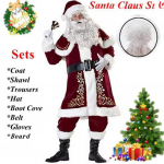 Uus Punane Deluxe Sametist Fantaasiakost&uuml;&uuml;m Peo jaoks Mees Lava Kost&uuml;&uuml;m J&otilde;ulud J&otilde;uluvana Kost&uuml;&uuml;m T&auml;iskasvanu Suur Suurus J&otilde;ulude Cosplay Kost&uuml;&uuml;m M