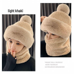 Winter Integrated Hat Scarf Set Korean Integrated