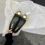 Naiste Nahast Madalad Kingad Moodsad &Uuml;mara Ninaga Vabaaja Ballerina Kingad Vibu Baleriina Kingad Pehme Mokassiin Must Beežiga Lolita Kingad 37 must