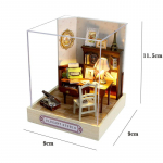 Retro DIY Puidust Nukumaja Figuurid Minikollektsioonid LED-valgustitega Kodu Laua Kaunistus T&auml;iskasvanutele K&auml;sitsi Valmistatud Kingitused Nukumaja