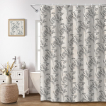 Roheline lilleline linane du&scaron;ikardin - Vintage talumaja botaaniline lillemuster vannitoa sisekujunduseks koos 12 konksuga, 72 x 72 tolli 120x180CM