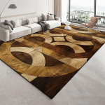 Moodne kuldne geomeetriline vaip elutuppa Kerge luksuslik vaip magamistoa kaunistuseks Suure pindalaga salongi diivani k&otilde;rvale p&otilde;randamatid 200x300 160*200cm