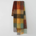 Talvine ruuduline ka&scaron;miirsall Moodne sall V&auml;rvilised ruudulised sallid Soojad &otilde;pilaste kaelad Ja paksem Bufanda Invierno Mujer 260X35CM brown