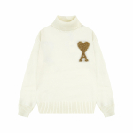 AMI 2025 S&uuml;gis ja Talv Uus Kuldne ja H&otilde;bedane Suur S&uuml;da Alpakavilla Segu Pehme ja Kleepuv Kootud Paaride K&otilde;rge Kaelusega Kampsun S