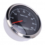 110mm 4 3/8 tolli Tahhomeeter 7 v&auml;rvi taustvalgustus 4000 RPM N&auml;idik koos t&ouml;&ouml;tundide loenduriga Veoautole Traktorile Haagisele Autole Matkaautole Paadile DC 9 kuni