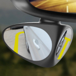 2 in 1 Car Blind Spot Mirror Wide Angle Mirror 360 Rotation Adjustable Convex Rear View Mirror View front wheel Auto Car Black-Right
