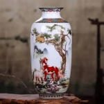 Jingdezheni keraamiline vaas, vintage Hiina traditsioonilised vaasid, kodukaunistamine, loomavaas, peene sileda pinnaga sisustusartiklid