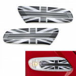 Black UK Union Jack Style Side Marker Lamp Scuttle ert For MINI F55 F56 F57