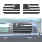 2018+ Dodge Ram 1500 Rear Window Sides Trim Stickers US Flag | 2pcs | Carbon Fiber | Painted | Easy tallation