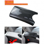 Carbon fiber Car Center Console Lid panel Armrest Box Trim Protective Cover Stickers For Mercedes Benz E class W211 2003-2008 A Carbon fiber Color