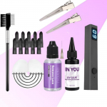 Professionaalne UV-juuksepikenduste komplekt kiirk&otilde;vastuva UV-lambi ja UV-kaitsetega, sisaldab 30 g liimi ja 30 ml eemaldajat p&uuml;sivateks salongi- ja DIY-pikendusteks A Set