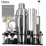 13-22 tk 750 ml 600 ml Bostoni kokteili&scaron;eikeri baari t&ouml;&ouml;riistad Veinisegisti komplekt Baarmeni kokteili&scaron;eikeri t&ouml;&ouml;riistakomplekt hoidikuga 13Pc-750ml