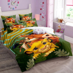 Animatsioon L&otilde;vi Simba Tekikate lastele, L&otilde;vikuningas Voodipesukomplekt, Teismelise Poisi &Uuml;hekohaline Twin Suurus Voodikomplektid Voodikatted Kingitus 135x200cm orange