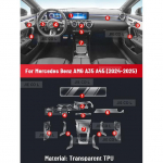 Anti-scratch Car Interior Center Console Media Dashboard Navigation TPU Protector Film For Mercedes benz AMG A35 A45 2024 2025 Right rudder driving