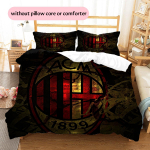 AC Milan Jalgpalliklubi Muster Voodipesu Tekikott Komplekt Kodu Kaunistus Kingitus (1 * tekikott + 2 * padjap&uuml;&uuml;r ilma t&auml;idiseta) 135x200cm
