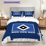 Hamburger SV Muster Voodipesu Tekikomplekt Tekikate Padjap&uuml;&uuml;r Kodu Dekoratsioon S&uuml;nnip&auml;evakingitus (1 * tekikott + 2 * padjap&uuml;&uuml;ri, ilma s&uuml;damikuta) 135x200cm