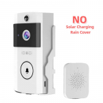 WIFI videouksenupu kella p&auml;ikeselaadimisega vihmakattega, digitaalne ukseklaas, veekindel &ouml;ise n&auml;gemisega turvakaamera, videointerfoni nutikas uksekella NO Solar Rain Cover
