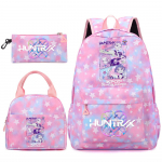 3 tk/komplekt Anime Multikas Kpop Tr&uuml;kitud Seljakott K&auml;ekott Penaalikarp Teismelisele &Otilde;pilasele T&uuml;drukule Poisile Koolikott Laste Raamatukott Suure Mahutavusega Reiskott Kingitus
