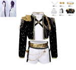 Rumi Cosplay Kost&uuml;&uuml;m Anime Teismeline T&auml;iskasvanud T&uuml;drukud K-POP Cosplay Riietus Halloween Naised kpop Kuldne Must kid 150