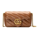 Gucci GG Marmont Matelass&eacute; Super Mini Koti Pruun Naiste &Otilde;lakotid 476433-0OLFT-2535 Basic Set (Bag+Dust Bag)