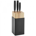 Bloc de couteaux 4 pi&egrave;ces - ZWILLING - Now S - Lames FRIODUR inox - Bloc bois d'h&eacute;v&eacute;a noir - 3 couteaux 10/20/18 cm