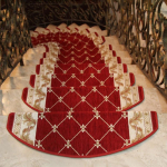 Libisemisvastane puidust trepiastme matt, 5 tk komplektis, kodune trepikarp, mugav, ohutu, stiilne, vastupidav, p&otilde;randakaitse 24*75