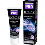 R.O.C.S.. Rox PRO Sensational White [Pehmed graanulid] Ens&uuml;maatiline valgendav hambapasta, 94g