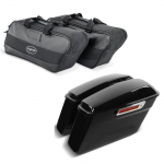 Sacoches Rigides compatible avec Harley Touring Modelle 2014- noir + Sacoche lat&eacute;rale int&eacute;rieure