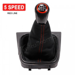 For Volkswagen VW Golf 5 Golf 6 MK5 MK6 R32 GTI 2004-2009 Manual 5 6 Speed Suede Leather Gear Shift knob Complete Gaiter Boot 5 Speed-B