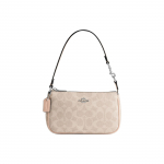 Coach Nolita 19 Mikrologo T&otilde;mblukuga Sulgemine S&uuml;nteetiline Nahk Mahjongikott K&auml;eshoitav &Otilde;lakott V&auml;ikesed Naiste Kotid Beež CW426-SVPWH Basic Set (Bag+Dust Bag)