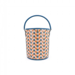 Longchamp Epure 17 Kootud Kl&otilde;psuga L&uuml;hikese K&auml;epidemega Nahast Koppkott V&auml;ike Naiste K&auml;ekotid 10161HBC005 Blue Beige Orange Multicolor