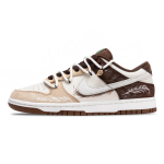 Nike Dunk Rice Fragrance Slip Resistant Abrasion Resistant Low top Skateboard Shoes Unisex White Brown HV1794-211(Team864-) 42.5 white