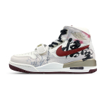 Jordan Legacy 312 Abrasion Resistant High top Vintage Basketball Shoes Men's White HF0745-131(Team652-312) 40.5