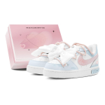 Nike Court Borough Low 2 Sea Blue Pink Heart Low top Skateboard Shoes Women's Pink Blue BQ5448-100(TeamS2-S-BOX) 38.5 white
