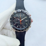 Haojia TA-G Carrera F1 Kuue N&otilde;elaga Kvarts Kronograaf 43mm Meeste K&auml;ekell Terasest ja Kummist Rihmaga blue