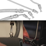 H&uuml;draulilise t&otilde;stesilindri voolikukomplekt mootori trimmi/kalde jaoks Mercruiser Alpha One Gen Two Bravo 32-864960 32-864959 Punutud roostevabast terasest voolikud 16-3/16 jaoks