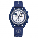 Swatch x Omega Biokeramiline Kuumissioon Maafaasi Kuuvalgus Snoopy Kuldne Maisi Kuu Meeste Kellad Sinine SO33N702L White Dial