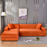 Elastne Sametine Diivanikate T&uuml;rkiissinine Nurga-Chaise Lounge Kassi Kriimustuskindel Veniv Diivanikate Elutoa jaoks 1seater-90-140cm oranž
