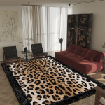 Luksuslik leopardimustriga vaip Pehme flanellvaip elutuppa magamistuppa P&otilde;hjamaade loommuster p&otilde;randamatt 80x120cm