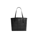 Coach City 33 Klassikaline Monogramm Kl&otilde;pskinnitusega Suure Mahutavusega T&otilde;mblukuga Kotid Naiste T&otilde;mblukuga Kotid Must 5696-SVTSQ Basic Set (Bag+Dust Bag)