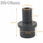 16/20/32/40/50/63mm UPVC liitmikud Aia kastmisliides Pehme voolikutoru adapter Veetorude tarvikud 1 Piece
