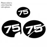 75. aastap&auml;eva mootorratta number 52-68 kleebis Piaggio Vespa Sei Giorni PRIMAVERA GTS 300 super Sport 946 GTV 150 50 Sprint jaoks Color Black