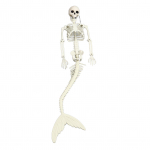ZK40 Elusuuruses Skelett Merineitsi Halloweeni V&auml;litingimustes Kaunistused Liigutatavad Painutatavad Liigendid Realistlik T&auml;isskelett Merineitsi Rekvisiidid