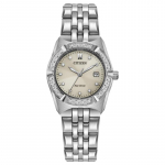 CITIZEN Eco-Drive Seeria 100 Meetrit Veekindel Klassikaline P&auml;ikeseenergia Kvartsterasest Rihm 28mm Naiste Kell Pruun T&auml;hik EW2710-51X beež