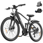 TOOFLY T8S T&auml;iskasvanute Elektrijalgratas 41KM/H 250W Mootor 48V9.9Ah Aku Linnas&otilde;iduks E-jalgratas 26*1.95 Tolline Rehv T&auml;iskasvanute Elektrijalgratas T8S Black must