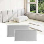 1 tk kleebitav seinale kinnitatav peatsivoodi voodi seljapaneel lihtsasti paigaldatava helikindla ja dekoratiivse peatsivoodi jaoks magamistubadesse (Grey,20X40cm) hall