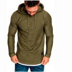 Meeste igap&auml;evased lihtsad pehmed kapuutsid, vabaaja mood, &uuml;hev&auml;rvilised pikkade varrukatega pullover J&otilde;usaali spordijooksmine S beige