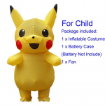 Armas ja naljakas t&auml;ispuhutav Pikachu kost&uuml;&uuml;m lastele, t&auml;iuslik igaks peoks v&otilde;i cosplay &uuml;rituseks For Child(Height 120-140cm)