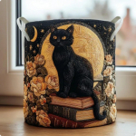 Kassipesukorv Kokkupandav Kassimotiiviga Korv hoiukast Teki jaoks Magamistuba, Lasteaed Cat Pattern-a